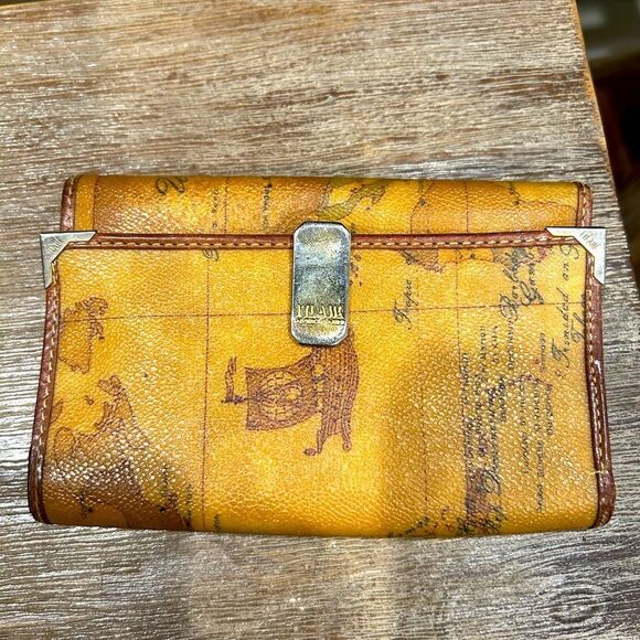 Alviero Martini 1 Classe 9324 wallet money clip geo natural large - Picture 1 of 8